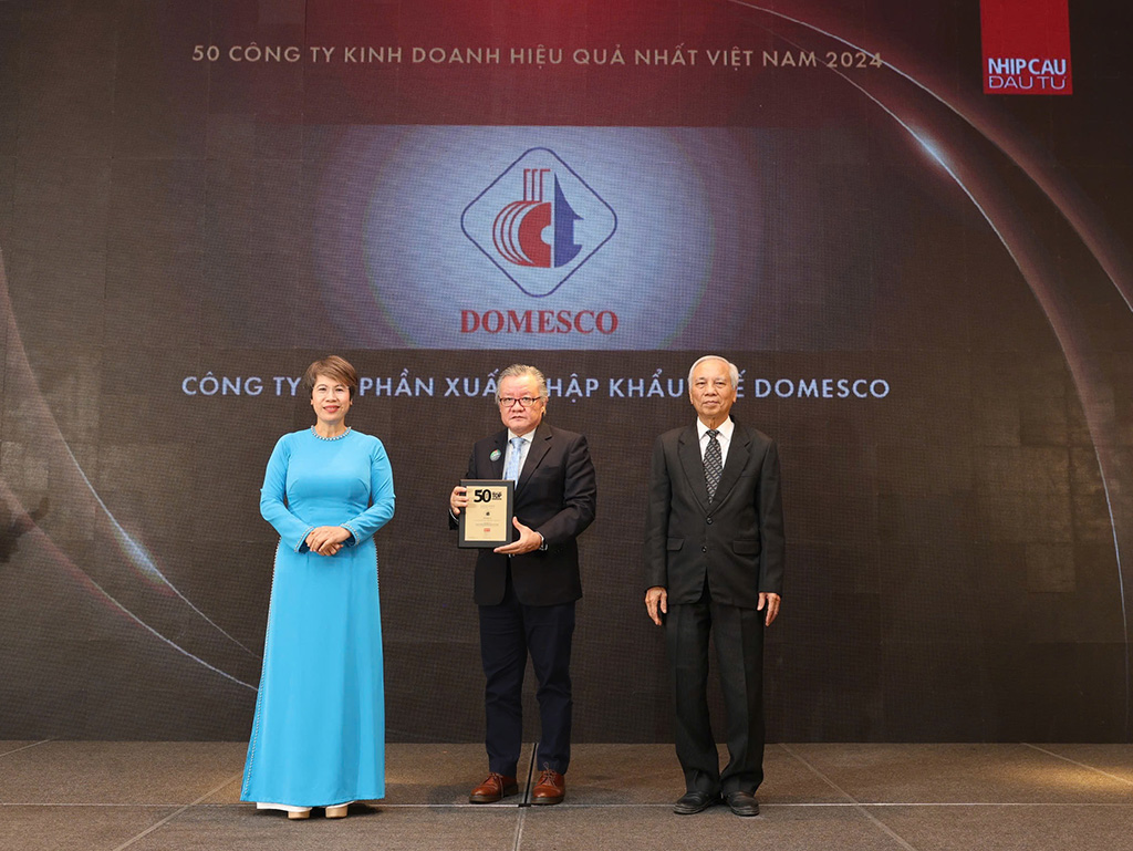 DOMESCO VÀO TOP 50 CÔNG TY KINH DOANH HIỆU QUẢ NHẤT VIỆT NAM NĂM 2024