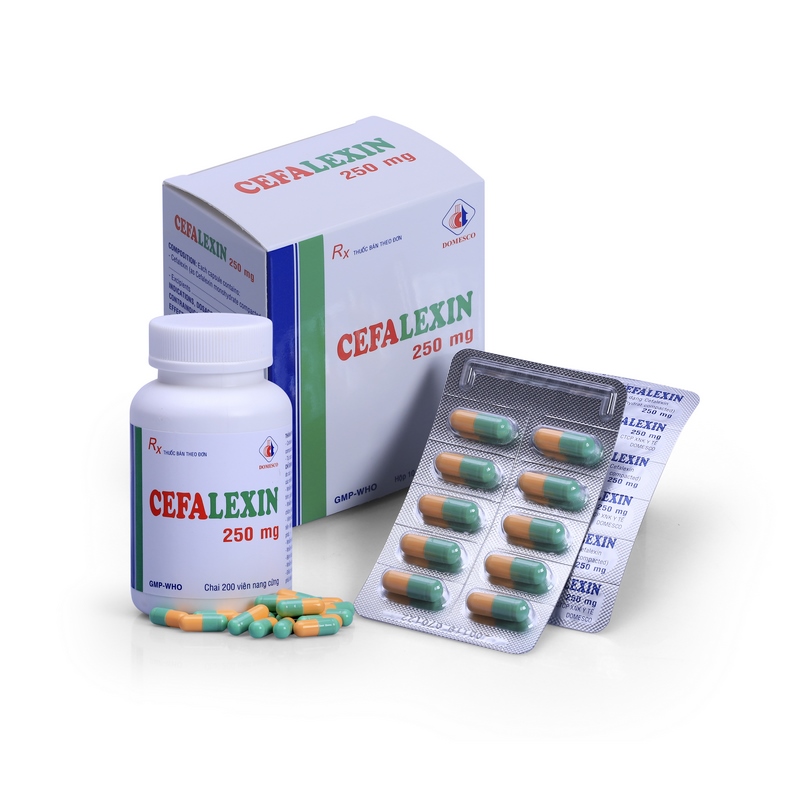 Cefalexin 250mg (xanh-vàng)