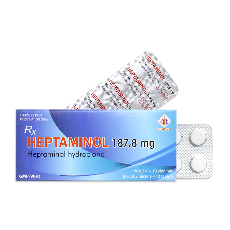 HEPTAMINOL 187,8MG